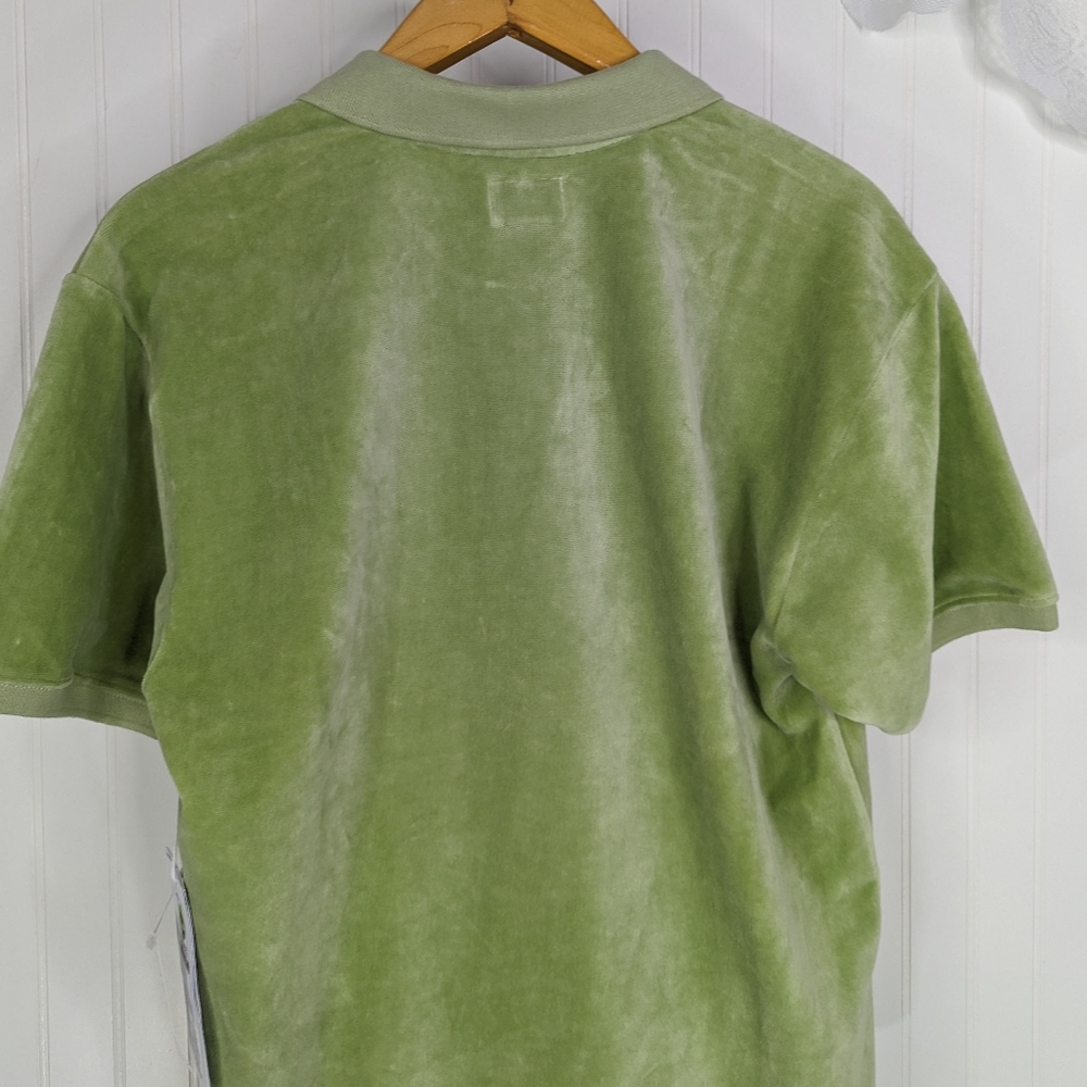 OBEY Stefano Short Sleeve Velour Polo NWT Sz M - Picture 10 of 13